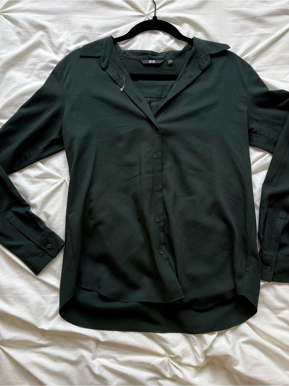 Uniqlo Dark Green Button-Down Shirt